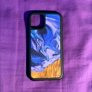 Purple blue Carved brand IPhone 11 Pro phone case
